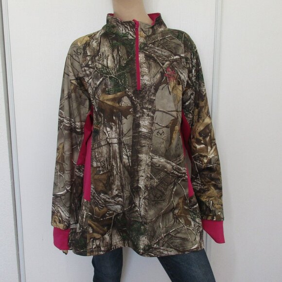 REALTREE 1/4 Zip Top Size 2XL Camo Print Pullover - Picture 1 of 7